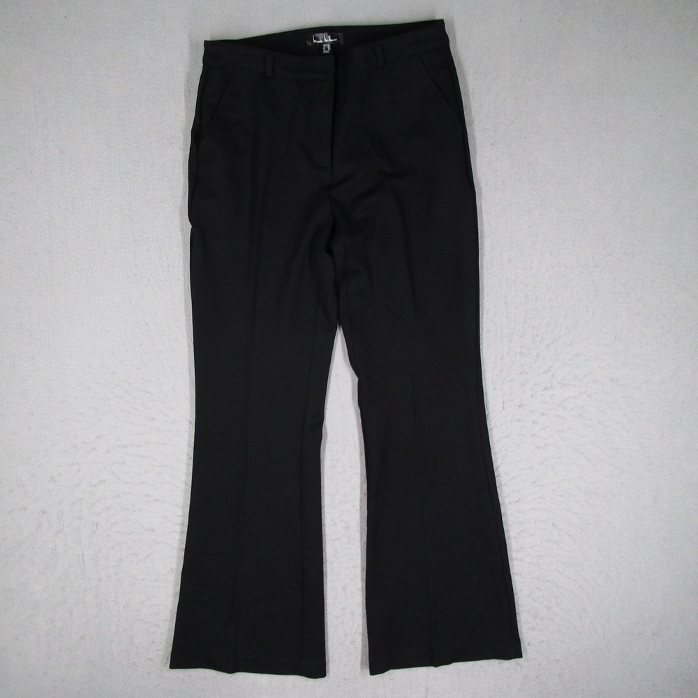 Nicole Miller Womens Black Flare Leg Dress Pants Trousers Size S Small
